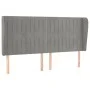 Kopfteil mit hellgrauen Samtohren 183x23x118/128 cm von vidaXL, Kopf- und Fußteile - Ref: Foro24-3118254, Preis: 130,39 €, Ra...