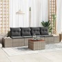 Conjunto de sofás de jardín 5 pcs Gris ratán sintético en Sofás de exterior | Comprar online en Foru.es