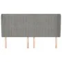 Kopfteil mit hellgrauen Samtohren 183x23x118/128 cm von vidaXL, Kopf- und Fußteile - Ref: Foro24-3118254, Preis: 130,39 €, Ra...