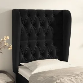 Headboard with black velvet ears 83x23x118/128 cm by vidaXL, Headboards and footboards - Ref: Foro24-3118324, Price: 98,74 €,...