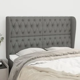Kopfteil mit dunkelgrauen Stoffohren 163x23x118/128 cm von vidaXL, Kopf- und Fußteile - Ref: Foro24-3118299, Preis: 147,21 €,...
