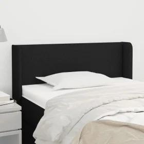 Black fabric headboard 93x16x78/88 cm by vidaXL, Headboards and footboards - Ref: Foro24-3118472, Price: 43,95 €, Discount: %