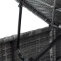 Tumbonas de jardín y mesita 3 piezas ratán sintético gris en Tumbonas | Comprar online en Foru.es