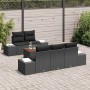 Conjunto de sofás de jardín 6 pcs Negro ratán sintético en Sofás de exterior | Comprar online en Foru.es
