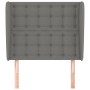 Cabecero con orejas de tela gris oscuro 93x23x118/128 cm de vidaXL, Cabeceros y pies de cama - Ref: Foro24-3118373, Precio: 8...