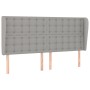 Cabecero con orejas de tela gris claro 183x23x118/128 cm de vidaXL, Cabeceros y pies de cama - Ref: Foro24-3118404, Precio: 1...