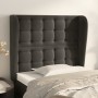 Cabecero con orejas de terciopelo gris oscuro 103x23x118/128 cm de vidaXL, Cabeceros y pies de cama - Ref: Foro24-3118433, Pr...