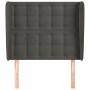 Cabecero con orejas de terciopelo gris oscuro 103x23x118/128 cm de vidaXL, Cabeceros y pies de cama - Ref: Foro24-3118433, Pr...