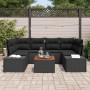 Conjunto de sofá de jardín 7 pcs Negro en Sofás de exterior | Comprar online en Foru.es
