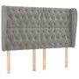 Kopfteil mit hellgrauen Samtohren 147x23x118/128 cm von vidaXL, Kopf- und Fußteile - Ref: Foro24-3118340, Preis: 150,23 €, Ra...