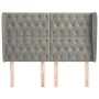 Headboard with light gray velvet ears 147x23x118/128 cm by vidaXL, Headboards and footboards - Ref: Foro24-3118340, Price: 15...