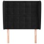 Cabecero con orejas de terciopelo negro 93x23x118/128 cm de vidaXL, Cabeceros y pies de cama - Ref: Foro24-3118428, Precio: 8...