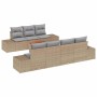 Conjunto de sofá de jardín 8 pcs beige y gris claro en Sofás de exterior | Comprar online en Foru.es