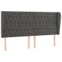 Headboard with dark gray velvet ears 183x23x118/128 cm by vidaXL, Headboards and footboards - Ref: Foro24-3118353, Price: 141...