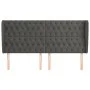 Headboard with dark gray velvet ears 183x23x118/128 cm by vidaXL, Headboards and footboards - Ref: Foro24-3118353, Price: 141...