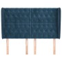 Cabecero con orejas de terciopelo azul oscuro 147x23x118/128 cm de vidaXL, Cabeceros y pies de cama - Ref: Foro24-3118344, Pr...