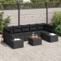 Conjunto de sofás de jardín 8 pcs Negro ratán sintético en Sofás de exterior | Comprar online en Foru.es