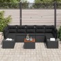 Conjunto de sofás de jardín 8 pcs Negro ratán sintético en Sofás de exterior | Comprar online en Foru.es