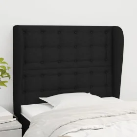 Kopfteil mit schwarzen Stoffohren 93x23x118/128 cm von vidaXL, Kopf- und Fußteile - Ref: Foro24-3118374, Preis: 77,68 €, Raba...