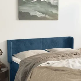 Dunkelblaues Samtkopfteil 147x16x78/88 cm von vidaXL, Kopf- und Fußteile - Ref: Foro24-3118540, Preis: 61,01 €, Rabatt: %