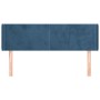Cabecero de terciopelo azul oscuro 147x16x78/88 cm de vidaXL, Cabeceros y pies de cama - Ref: Foro24-3118540, Precio: 63,22 €...