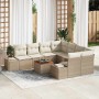 Conjunto de sofás de jardín 9 pcs Beige y Crema ratán sintético en Sofás de exterior | Comprar online en Foru.es