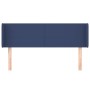 Cabecero de tela azul 147x16x78/88 cm de vidaXL, Cabeceros y pies de cama - Ref: Foro24-3118492, Precio: 68,55 €, Descuento: %