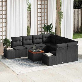 Conjunto de sofá de jardín 9 pcs Negro en Sofás de exterior | Comprar online en Foru.es