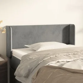 Light gray velvet headboard 83x16x78/88 cm by vidaXL, Headboards and footboards - Ref: Foro24-3118518, Price: 39,82 €, Discou...