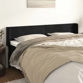 Kopfteil aus schwarzem Samt, 203 x 16 x 78/88 cm von vidaXL, Kopf- und Fußteile - Ref: Foro24-3118556, Preis: 81,24 €, Rabatt: %