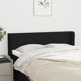 Cabecero de tela negro 147x16x78/88 cm de vidaXL, Cabeceros y pies de cama - Ref: Foro24-3118488, Precio: 57,87 €, Descuento: %