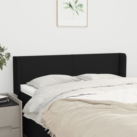 Cabecero de tela negro 147x16x78/88 cm de vidaXL, Cabeceros y pies de cama - Ref: Foro24-3118488, Precio: 57,87 €, Descuento: %