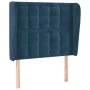 Kopfteil mit dunkelblauen Samtohren 83x23x118/128 cm von vidaXL, Kopf- und Fußteile - Ref: Foro24-3118424, Preis: 92,65 €, Ra...