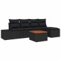 Conjunto de sofás de jardín 6 pcs Negro ratán sintético en Sofás de exterior | Comprar online en Foru.es