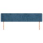 Cabecero de terciopelo azul oscuro 163x16x78/88 cm de vidaXL, Cabeceros y pies de cama - Ref: Foro24-3118546, Precio: 72,99 €...