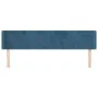 Cabecero de terciopelo azul oscuro 163x16x78/88 cm de vidaXL, Cabeceros y pies de cama - Ref: Foro24-3118546, Precio: 70,71 €...