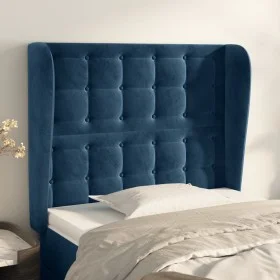 Headboard with dark blue velvet ears 103x23x118/128 cm by vidaXL, Headboards and footboards - Ref: Foro24-3118436, Price: 98,...