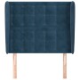 Cabecero con orejas de terciopelo azul oscuro 103x23x118/128 cm de vidaXL, Cabeceros y pies de cama - Ref: Foro24-3118436, Pr...