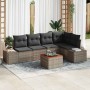 Conjunto de sofás de jardín 6 pcs Gris ratán sintético en Sofás de exterior | Comprar online en Foru.es