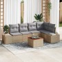 Conjunto de sofás de jardín 6 pcs Beige y Gris Claro en Sofás de exterior | Comprar online en Foru.es