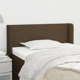 Cabecero de tela marrón oscuro 83x16x78/88 cm de vidaXL, Cabeceros y pies de cama - Ref: Foro24-3118465, Precio: 41,90 €, Des...
