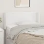 Cabecero de cuero sintético blanco 83x16x78/88 cm de vidaXL, Cabeceros y pies de cama - Ref: Foro24-3118561, Precio: 45,58 €,...