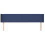 Cabecero de tela azul 183x16x78/88 cm de vidaXL, Cabeceros y pies de cama - Ref: Foro24-3118508, Precio: 65,72 €, Descuento: %