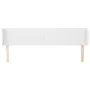 Cabecero de cuero sintético blanco 183x16x78/88 cm de vidaXL, Cabeceros y pies de cama - Ref: Foro24-3118591, Precio: 82,73 €...