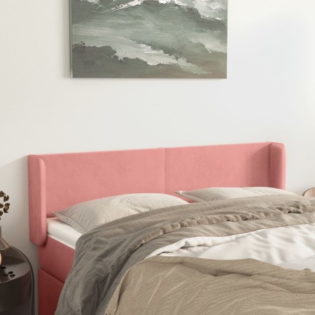 Cabecero de terciopelo rosa 147x16x78/88 cm de vidaXL, Cabeceros y pies de cama - Ref: Foro24-3118541, Precio: 75,70 €, Descu...