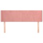 Cabecero de terciopelo rosa 147x16x78/88 cm de vidaXL, Cabeceros y pies de cama - Ref: Foro24-3118541, Precio: 75,70 €, Descu...