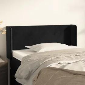 Kopfteil aus schwarzem Samt, 83 x 16 x 78/88 cm von vidaXL, Kopf- und Fußteile - Ref: Foro24-3118520, Preis: 46,08 €, Rabatt: %