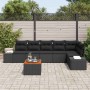 Conjunto de sofás de jardín 7 pcs Negro ratán sintético en Sofás de exterior | Comprar online en Foru.es