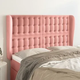 Kopfteil mit rosa Samtohren 147x23x118/128 cm von vidaXL, Kopf- und Fußteile - Ref: Foro24-3118443, Preis: 140,98 €, Rabatt: %