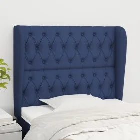 Kopfteil mit blauen Stoffohren 103x23x118/128 cm von vidaXL, Kopf- und Fußteile - Ref: Foro24-3118288, Preis: 91,04 €, Rabatt: %